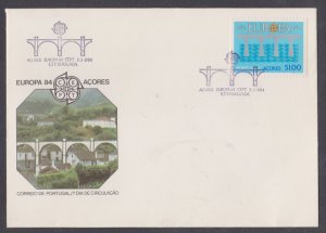 PORTUGAL AZORES - 1984 EUROPA / BRIDGE - FDC