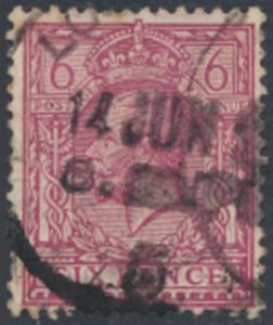 GB  SG 385 reddish purple    SC# 167  Used see details & scans