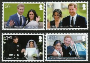 BAT British Antarctic Territory 2018 Prince Harry Meghan Royal Wedding Set MNH