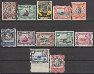 KENYA UGANDA & TANGANYIKA 1935/7 SG 110/20 MNH