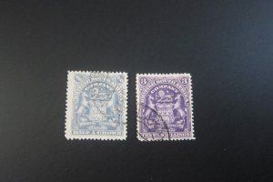 Rhodesia 1902 Sc 67,68