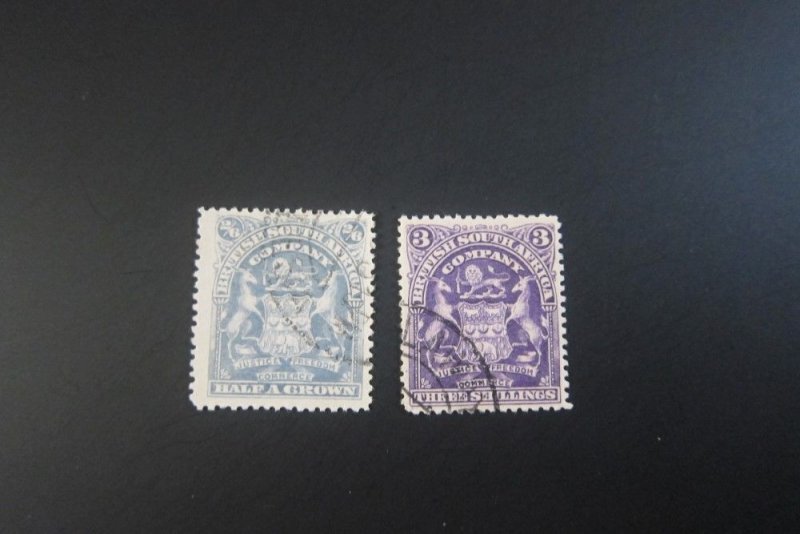 Rhodesia 1902 Sc 67,68