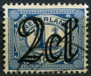 Netherlands Sc#118 Used, 2c on 1½c dp bl, Clearing Issue - 1923 (1923)