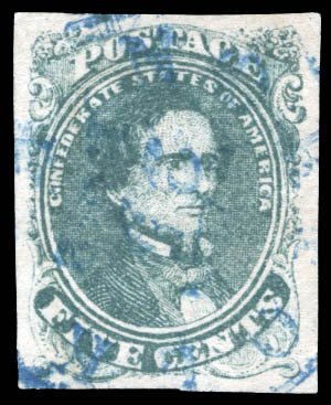 Confederacy #1 var. Used  extremely fine with 2006 P.F. certificate graded XF...