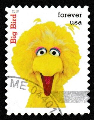 SC# 5394a - (55c) - Sesame Street - Big Bird, #1 of 16 - used single off paper