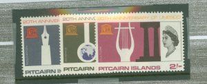 Pitcairn Islands #64-66v Unused Single (Complete Set)