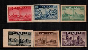 Poland  374 - 379 MNH cat $ 7.75