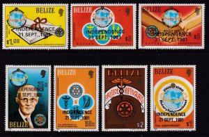 Belize 563-569 MNH VF