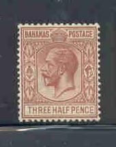 Bahamas Sc 73 1934 1 1/2d G V stamp mint