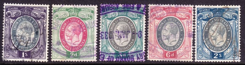 Union of South Africa Revenue stamps,Up to one Pound,FU