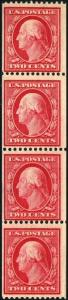 1910 US Stamp #386 A139 2c Mint Original Gum Pair Catalogue Value $720 Certified 