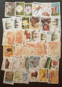 CAMBODIA Used CTO Stamp Lot T3958