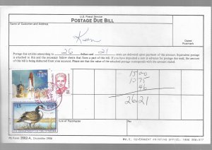 U.S. Rare Oddity Federal Duck Stamp RW64 Used to Pay a Large Postage Due Bill