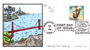 #3183e Transcontinental Phone Line Faircloth FDC