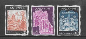 ANDORRA (FR) #178-80 CHRISTIAN FRESCOES MNH