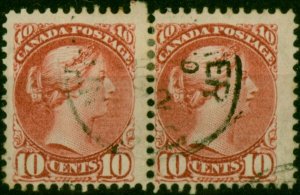 Canada 1894 10c Brownish Red SG111 Fine Used Pair