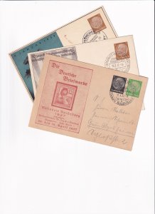 3 Germany 1937-38 Used Postal Cards (S33114)