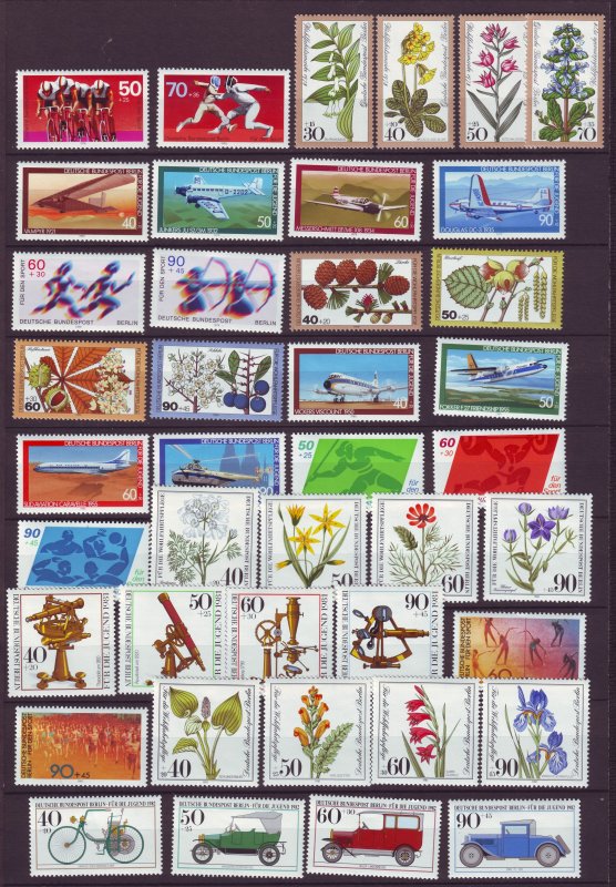 J24373 JLstamps 12 dif 1978-82 germany berlin sets mnh #9nb146-7//9nb187-90 nice