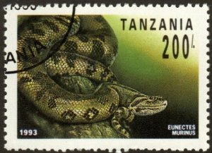 Tanzania 1133 - Cto - 200sh Green Anaconda (1993) (cv $1.45) +