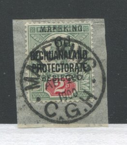 Bechuanaland 2d 1900 overprinted Makeking Besieged 6d used