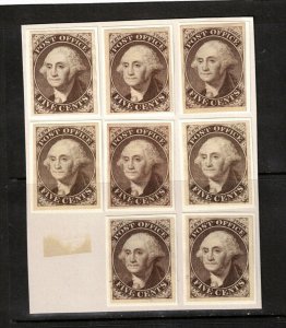 USA #9X1TC5c Extra Fine Trial Color Proof On Bond In Brown