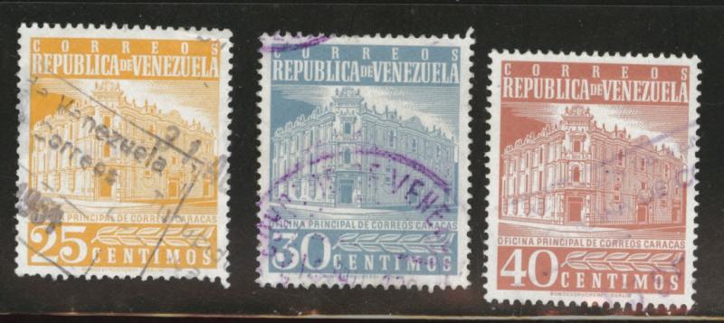 Venezuela  Scott 748-750 used 1960 set