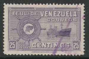 Venezuela 1948-50 25c used South America A4P53F59