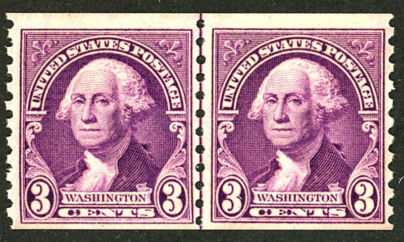 U.S. #721 MINT LINE PAIR OG NH