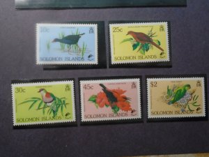 Solomon Islands  #  678-82  MNH   Birds