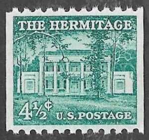 1059 4 1/2 cent The Hermitage coil (1959) Stamp Mint OG NH EGRADED SUPERB 99 XXF