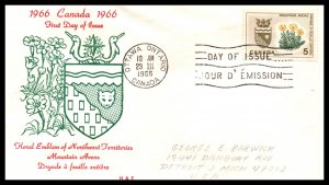 Canada 429 Flower Coat of Arms H & E Pencil FDC