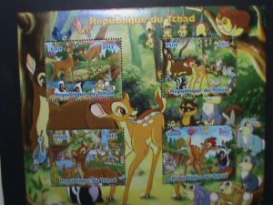 CHAD-STAMP-2012 DISNEY CARTOON-BAMBI  MNH STAMP SHEET RARE VERY RARE