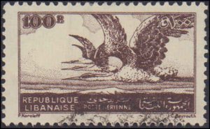 Lebanon #C107-C110, Complete Set(4), 1946, Birds, Used