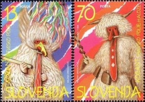 Slovenia 1996 MNH Stamps Scott 245-246 Carnival Folklore Masks