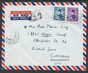 Egypt to Germany 1951 Cover 