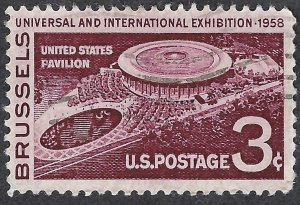 United States #1104 3¢ Brussels Exhibition (1958). Used