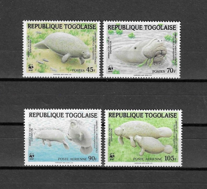 TOGO 1984 WWF SG 1722/5 MNH