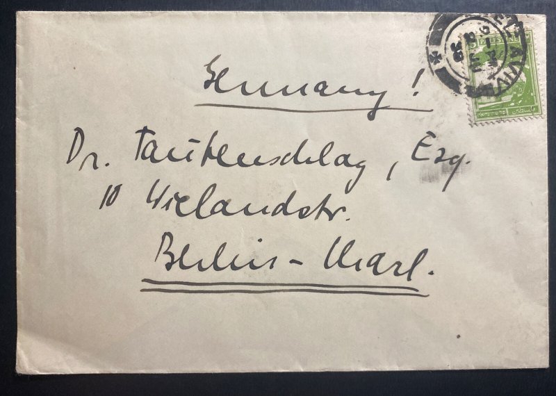 1938 Tel Aviv Palestine cover To Berlin Germany 