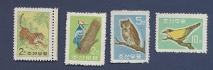 NORTH KOREA - Scott 261-264 - MNH - bird, owl - 1960