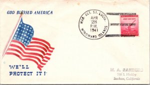 Mar Det St Lucia Windward Islands 1941 - God Bless America - F67312