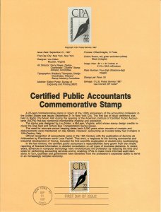 US SP818 Certified Public Accounts Souvenir Page #2361