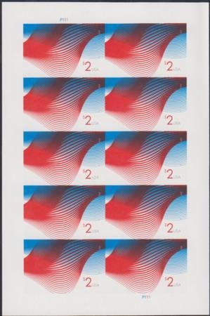 US 4954a Modern Imperf $2 Waves Sheet