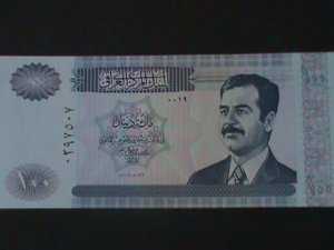 ​IRAQ CENTRAL BANK OF IRAQ-100 DINARS-UN- CIRCULATED BANK NOTE-VF- PRESIDENT