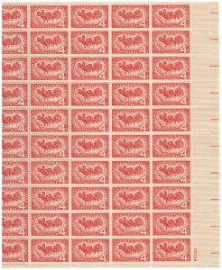 #1120 – 1958 4¢ Overland Mail – MNH OG Sheet