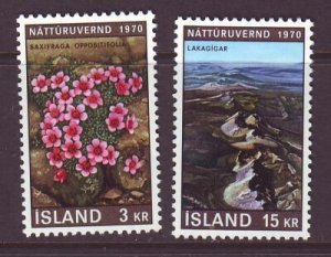 Iceland Sc 425-6 1970 Conservation Year stamp set mint NH