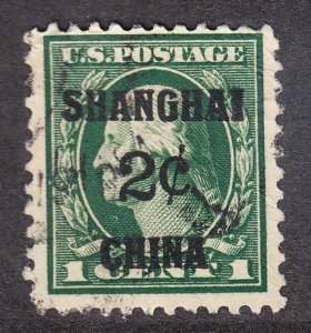 US K1 2c (1c) Shanghai Overprint Used F-VF SCV $70 (002)