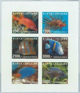 M2235- RUSSIAN STATE, MINIATURE SHEET: Fish, Marine life