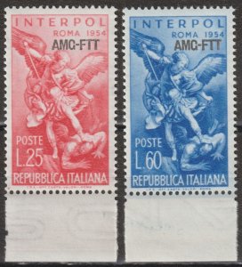 EDSROOM-17290 Italy Trieste Zone A 207-208 MNH 1953 Complete Internat'l Police