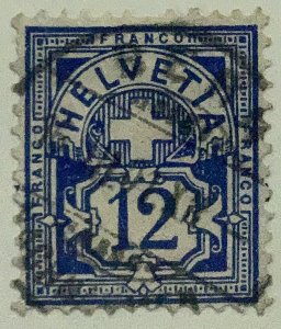 AlexStamps SWITZERLAND #74 XF Used 