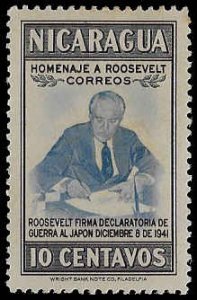 Nicaragua #697 Unused H; 10c Franklin D. Roosevelt (1946)